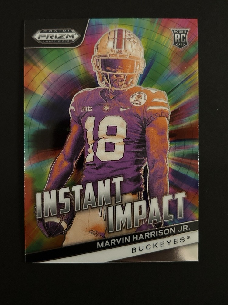 2024 Panini Prizm Draft Picks Instant Impact Marvin Harrison Jr Rookie Card II-MHJ