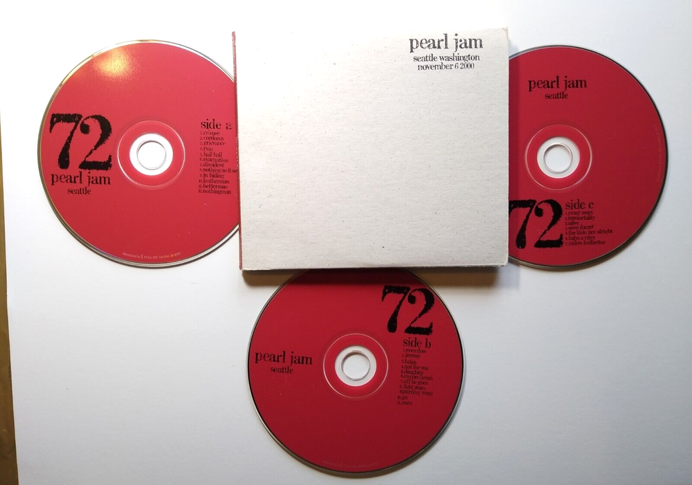 Pearl Jam Seattle, Washington - November 6, 2000 Live CD #72 Triple Grunge Rock