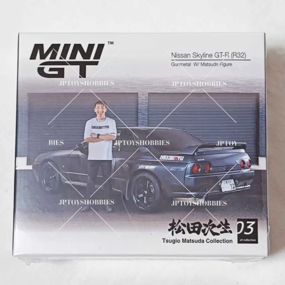 MINI GT Skyline GT-R R32 Gunmetal with Matsuda Figure Tokyo Auto Salon 2025 Limited Edition