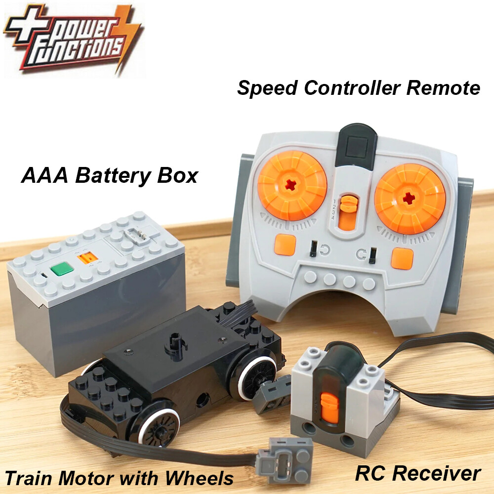 Power Functions 4pcs Battery Box Train Motor IR Receiver Controlled For Lego Set