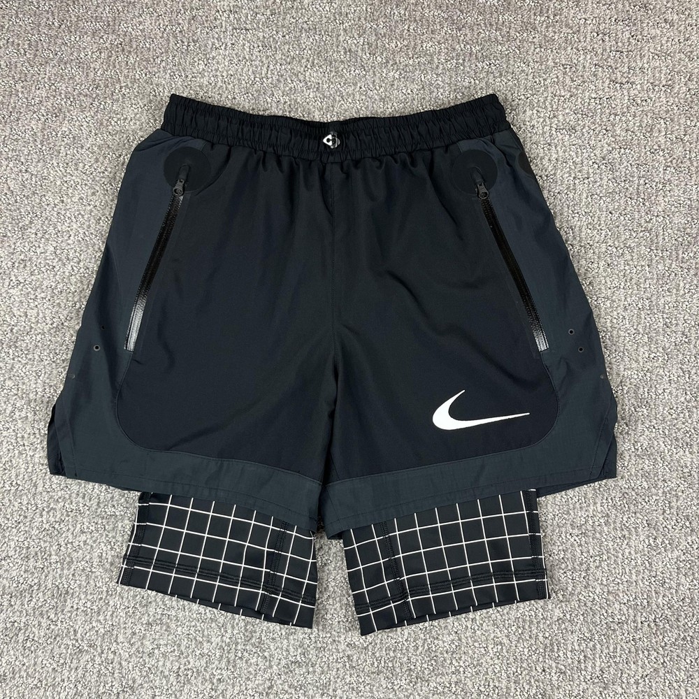 Nike X Off White Tech Grid Running Shorts Mens Small Virgil Abloh Activewear