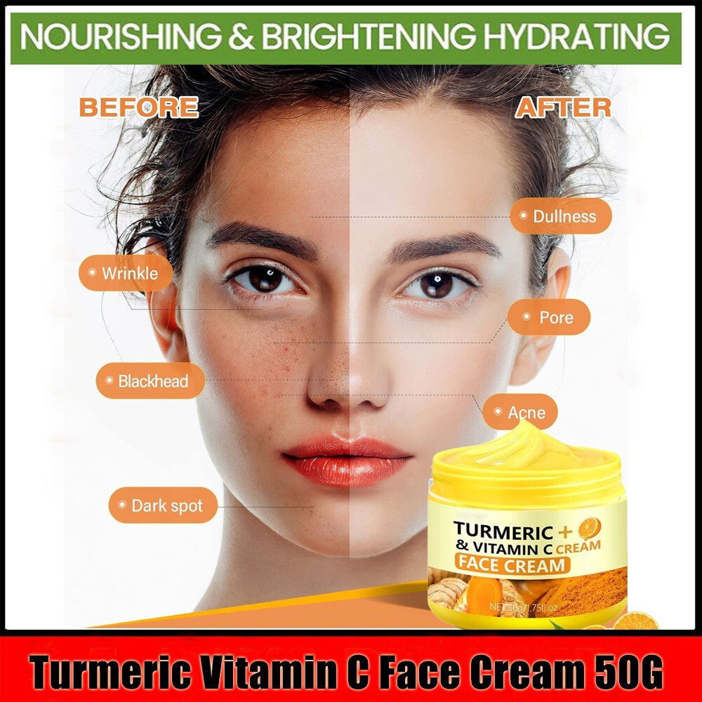 Turmeric Face Cream for Dark Spots & Skin Brightening – 50g Natural Formula