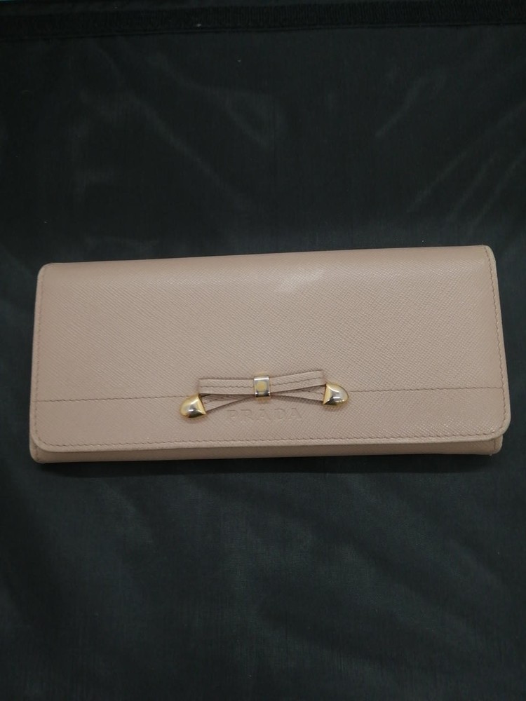 Prada Leather Long Wallet for Men and Women
