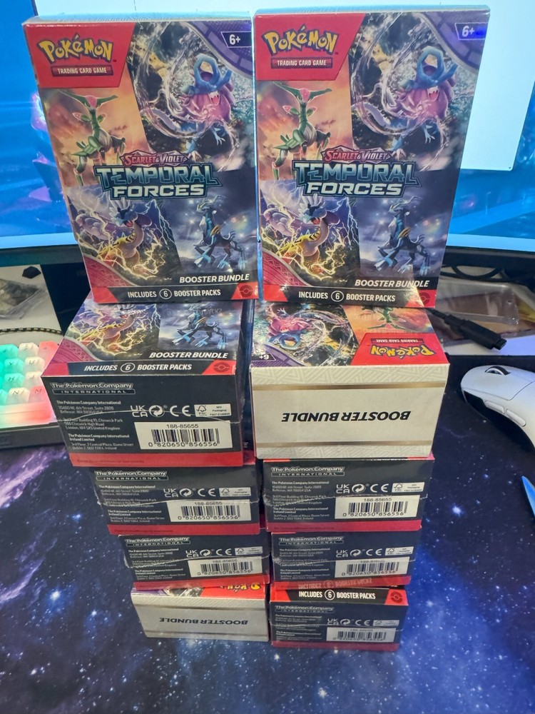 10x Pokemon Temporal Forces Sealed Booster Bundles - 6 Packs Each