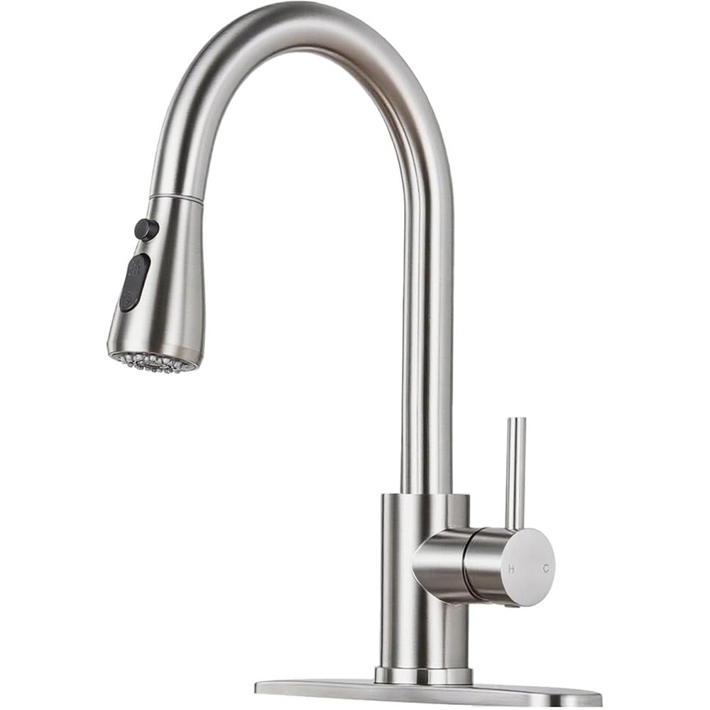 Kitchen Faucets with 3 Modes and Pull Down Sprayer Handle Kitchen Sink Faucets