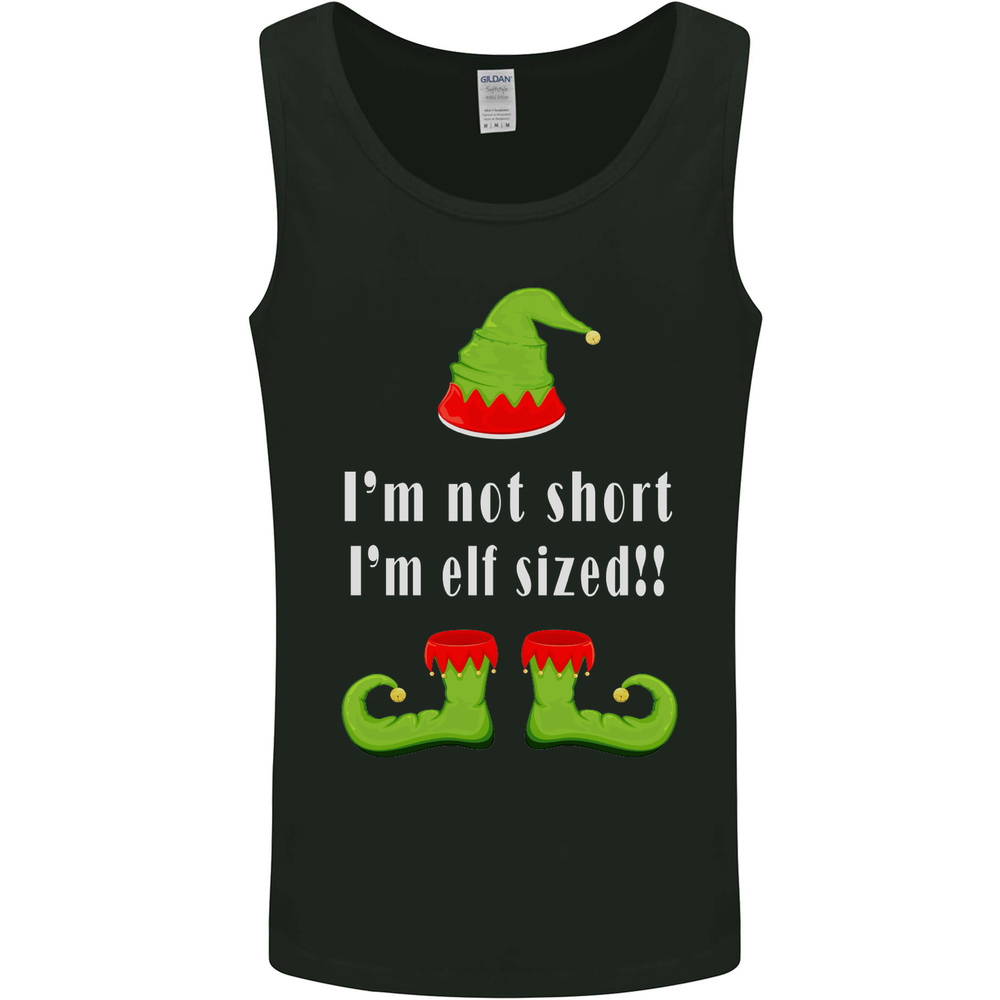 Im Not Short Im Elf Sized Funny Christmas Mens Vest Tank Top