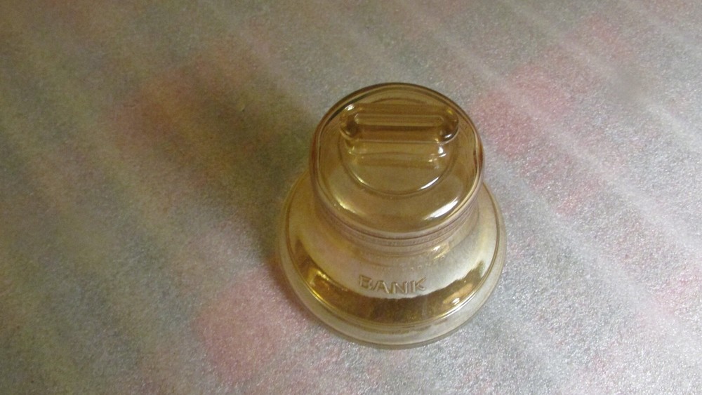 AMBER GLASS LIBERTY BELL BANK PASS & STOWE PHILADELPHIA