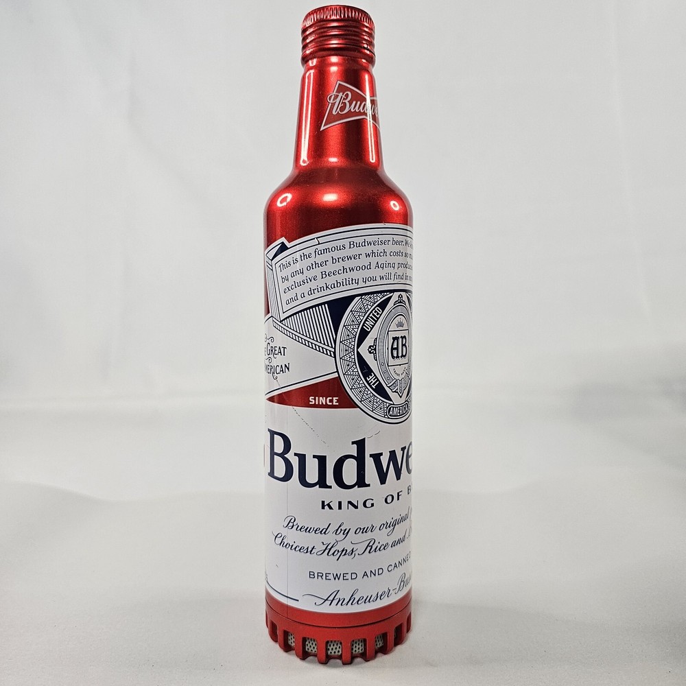 BUDWEISER Longneck Aluminum Bottle Wireless Bluetooth Speaker Tested Works READ