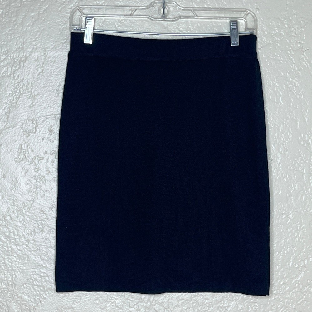 Valerie Bertinelli Pencil Skirt Women’s Merino Wool Pull Up Black Size Small