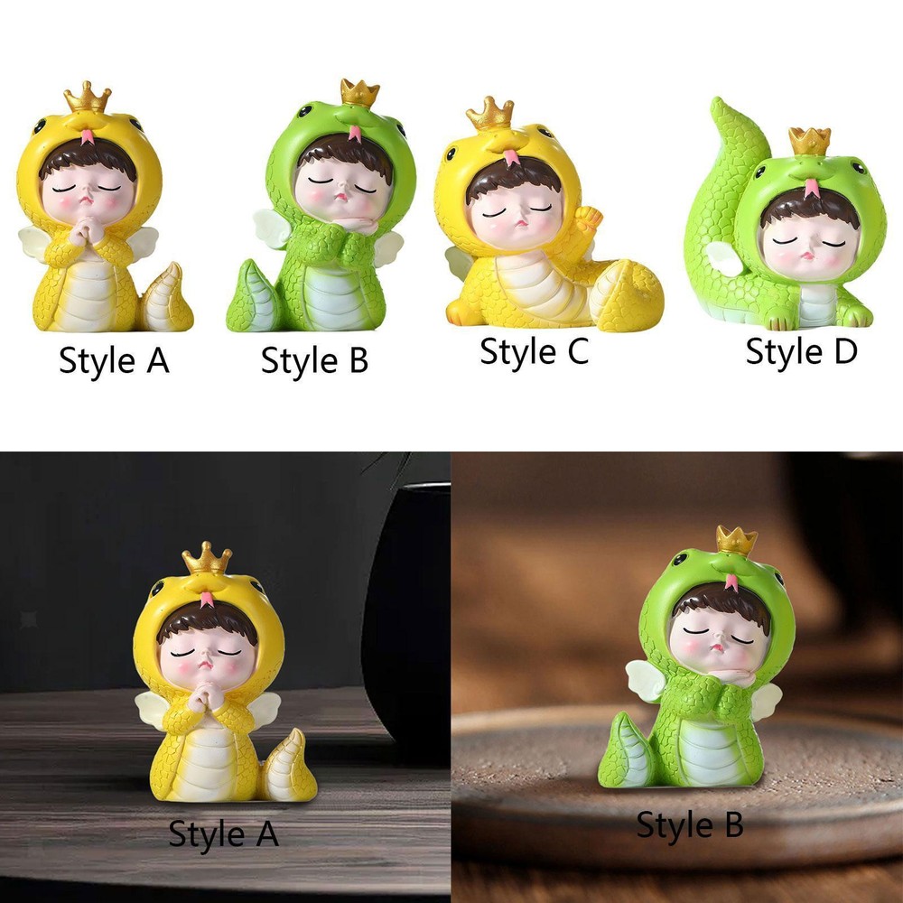 Chinese New Year Resin Snake Sculpture for Tabletop Decoration