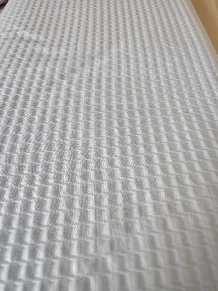 Solid Blue Plisse Cotton Blend Fabric 59 Wide Sold By The Yard