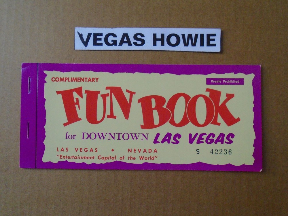 VEGAS HOWIE 1 COUPON FREE FUN BOOK CORTEZ PLAZA GOLDEN NUGGET JACKIE GAUGHAN OLD-image