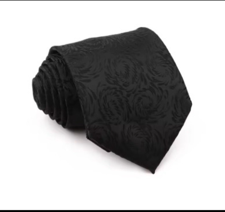 Affordable Black Floral Tie for Men - Stylish & Budget-Friendly