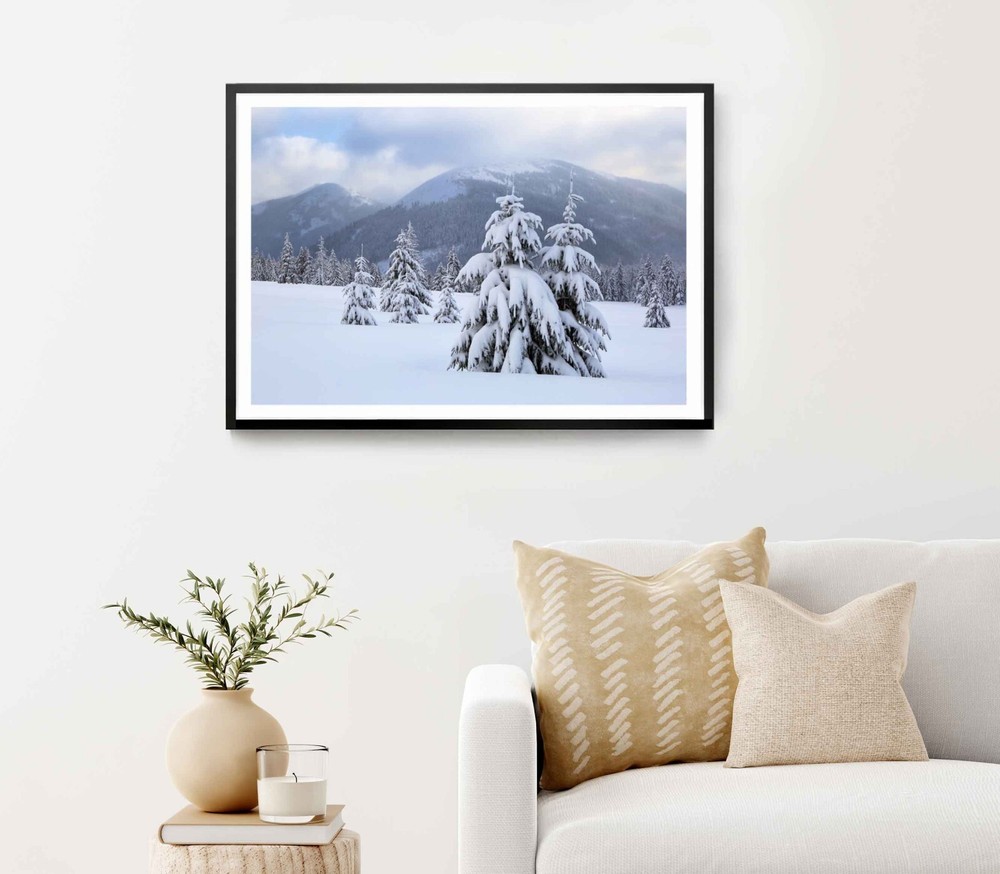 Trees are Standing Poured & Snowflakes Poster Premium Quality Choose your Size