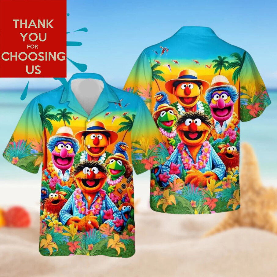 Muppet Animal Tropical Aloha 3D Hawaiian Shirt Print Tropical Summer Beach Gift