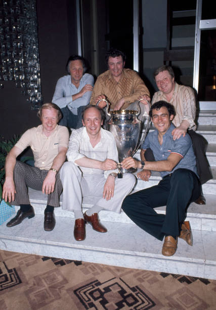 Ray Kennedy of Liverpool with members of the BBC Match of The Day - Old Photo-image