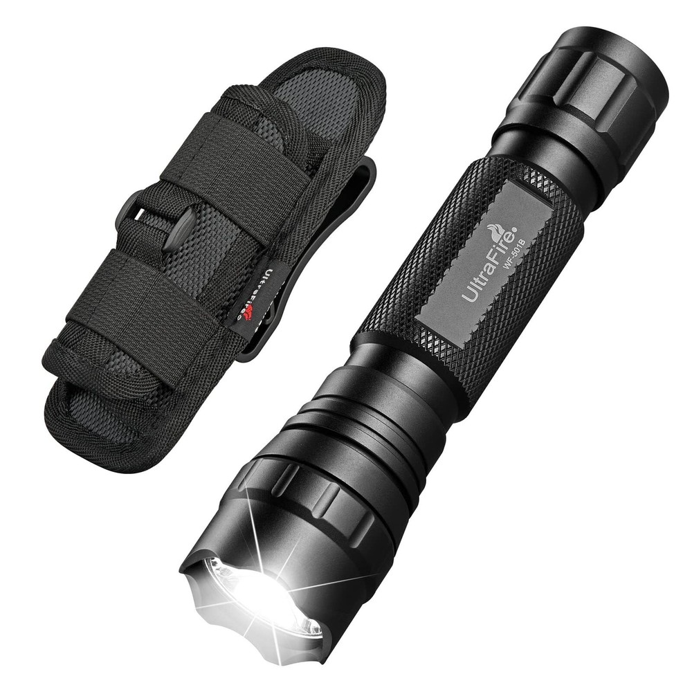 Flashlight with Holster Single Mode LED Flashlight 1000 Mini Tactical LED