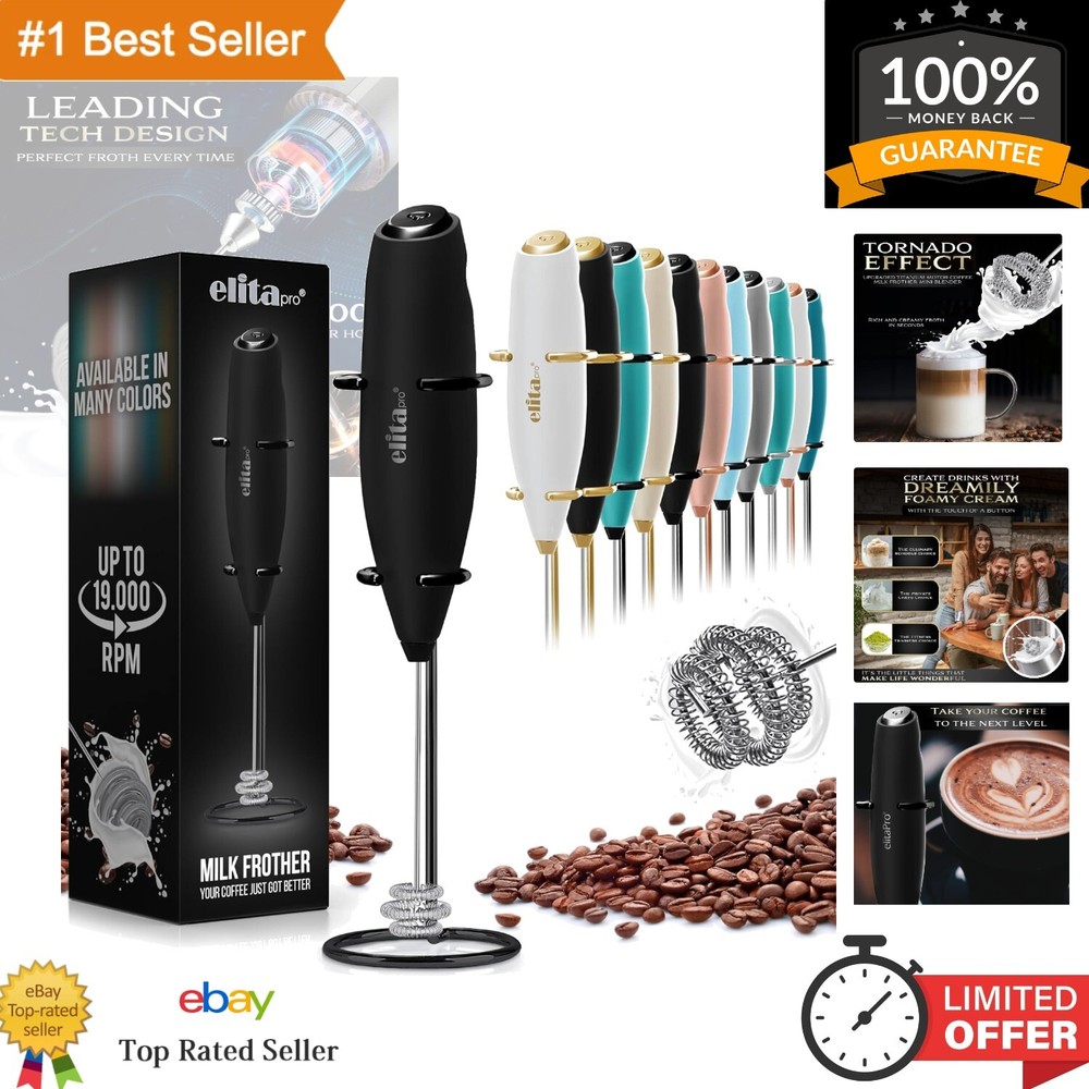 Tornado Handheld Foam Maker - 990,000 RPM Milk Frother for Lattes & Cappuccinos
