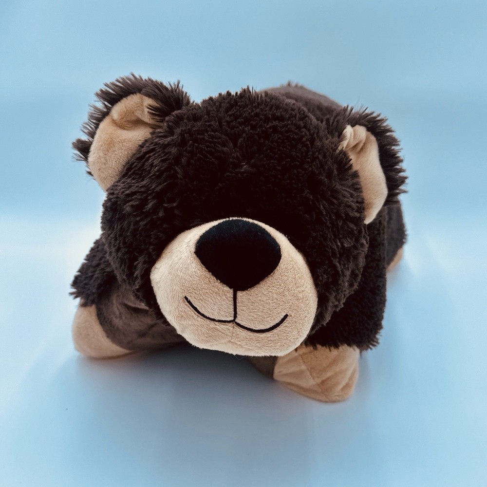 Pillow Pets Mr Bear Dark Brown Soft Foldable Plush Pillow Toy
