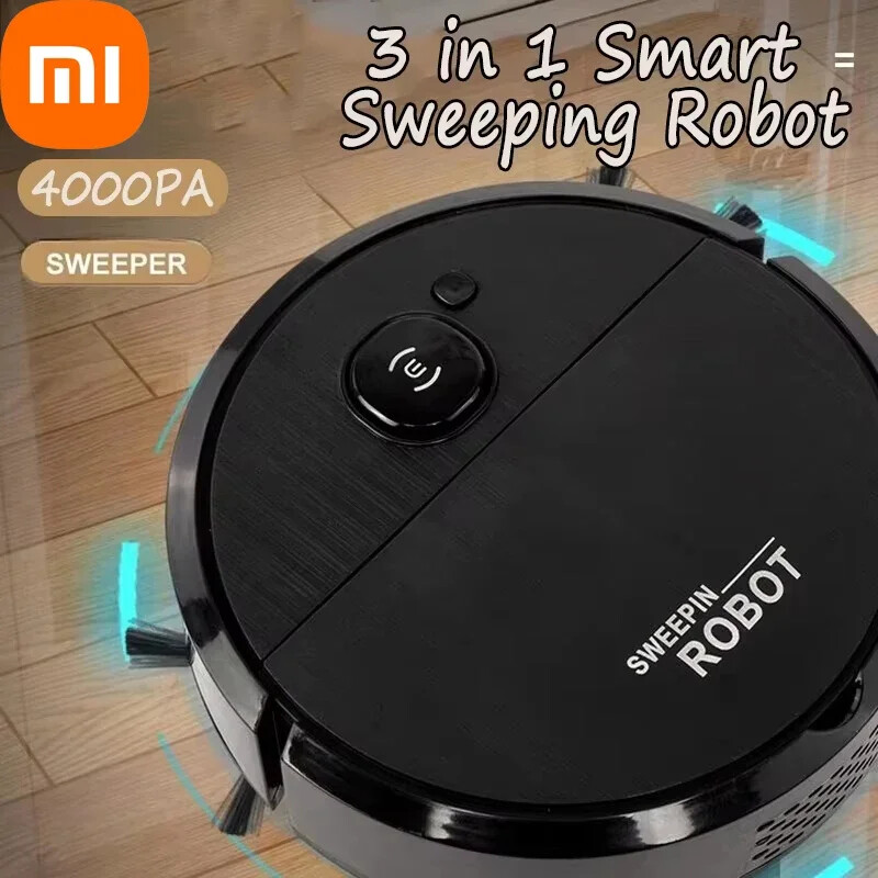 3 in 1 Smart Sweeping Robot 4000Pa Vacuum Cleaner Strong Suction Floors