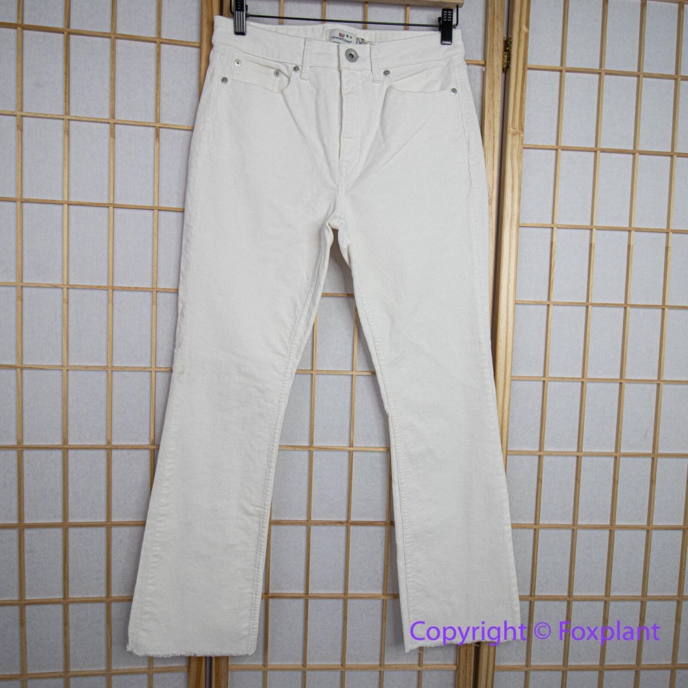 NEW Vineyard Vines Pants Jeans Cotton Kick Flare Corduroy Pina Colada, 28