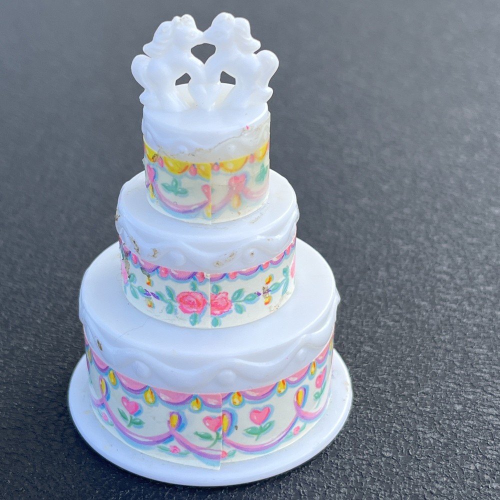 My Little Pony MLP Vintage Bride Wedding Cake 1989 Peachy-Hearts/Flowers Hasbro