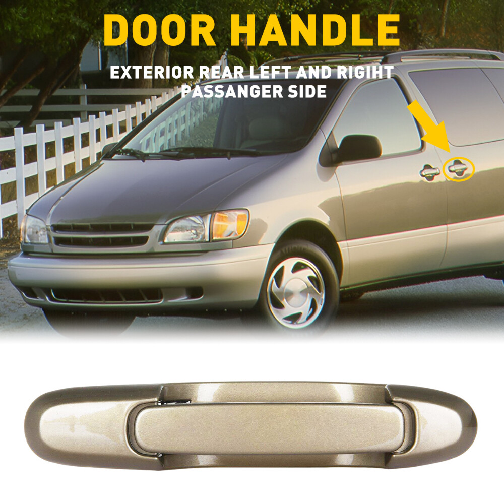 1PC Beige Rear Sliding Door Exterior Door Handle for 1998-2003 Toyota Sienna EXS
