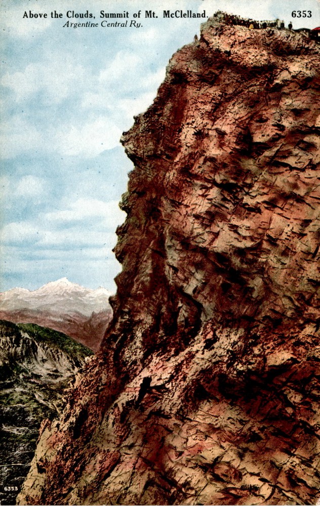 Summit of Mt. McClelland, Argentine Central Railway Postcard