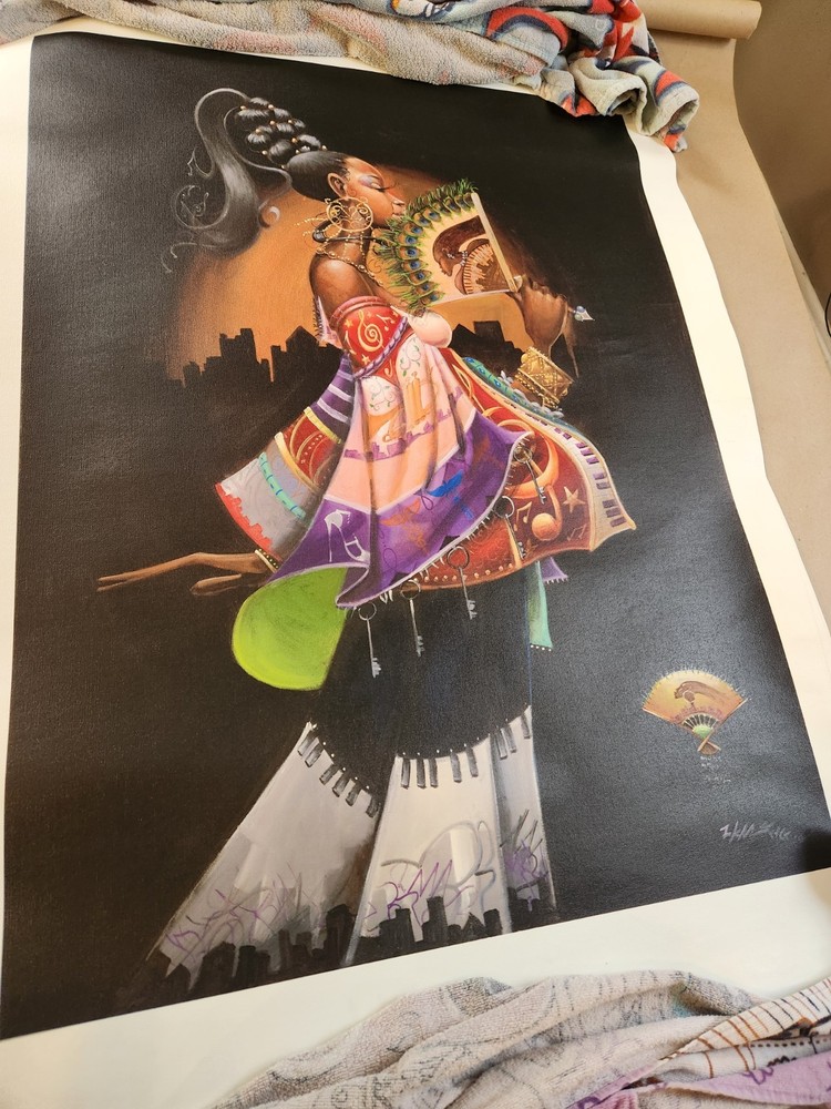 Allure by Frank Morrison Artist Print 36x24 7/10 Rare Art African American Art