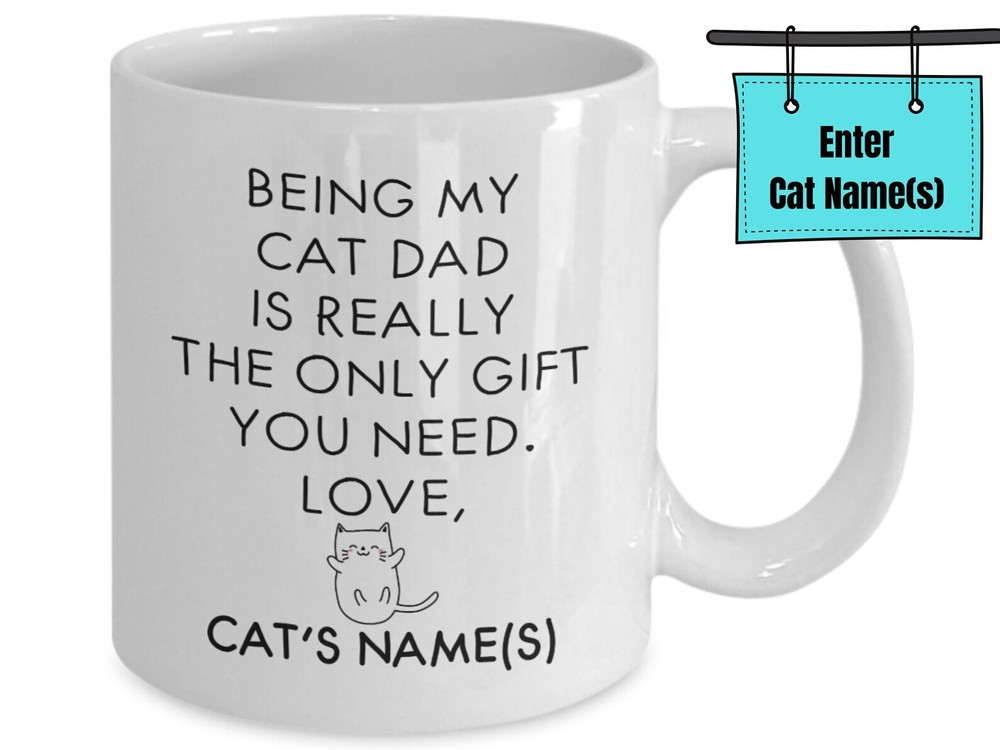 Personalized Cat Dad Custom Cat Dad Cat Dad Gift Gift For Cat Dads Cat Dad Gift