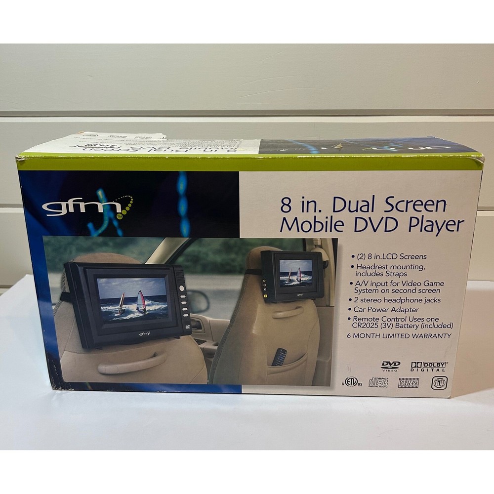 8-inch GFM Dual Tilt Screen Mobile DVD Player Tested No Remote