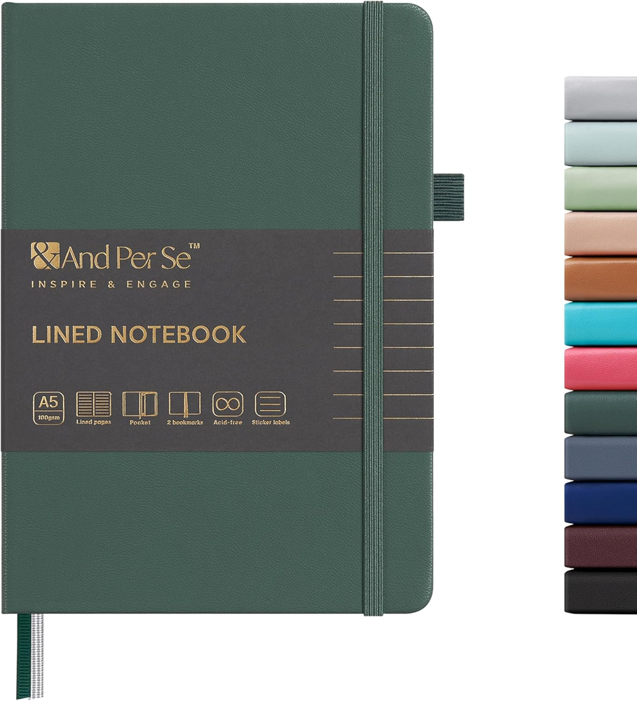 Lined Journal Notebook, 160 Pages, A5 5.7 X 8 Inches College Ruled Thick Pape...