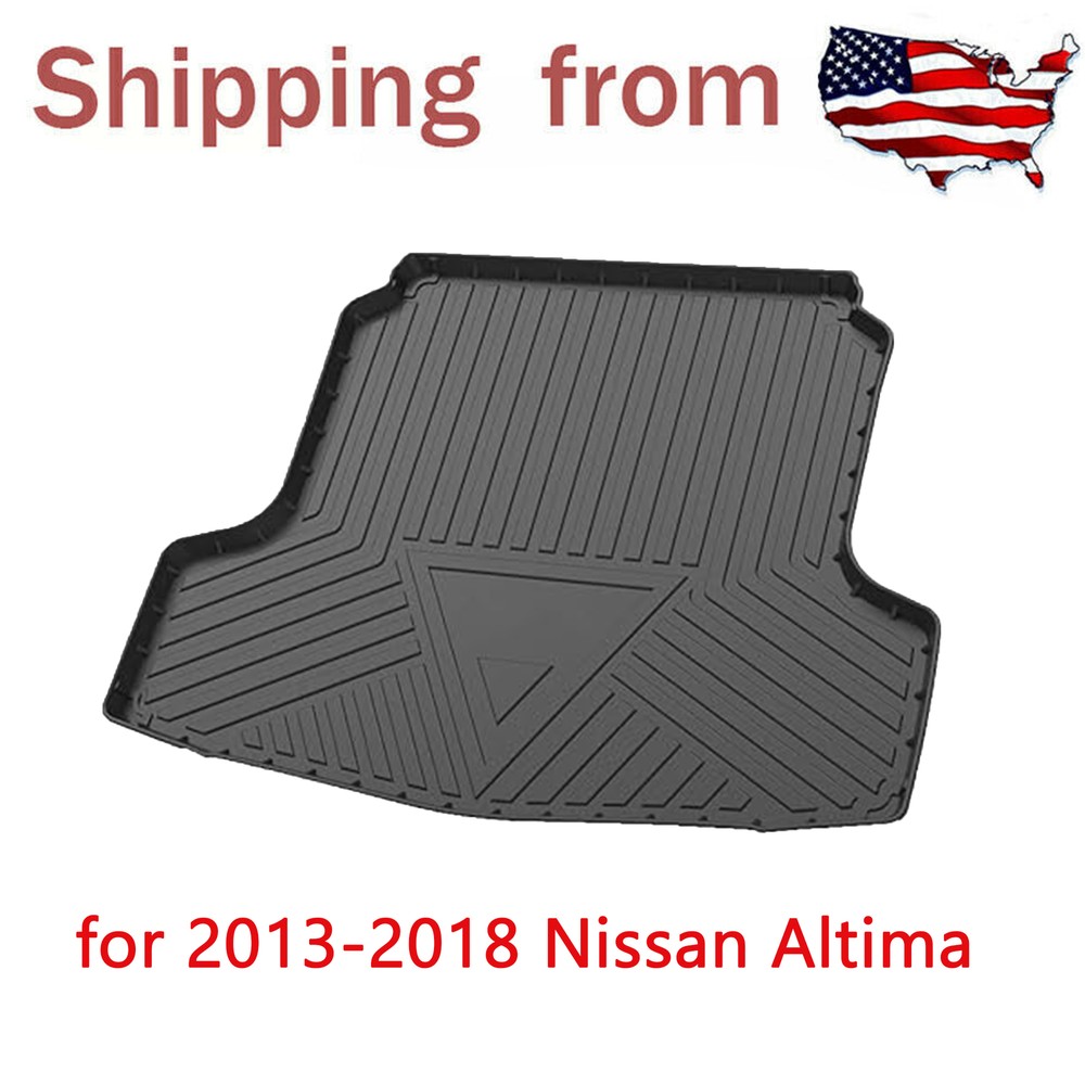 Black Rear Cargo Boot Liner Floor Cover Mat for Nissan Altima 2013-2018