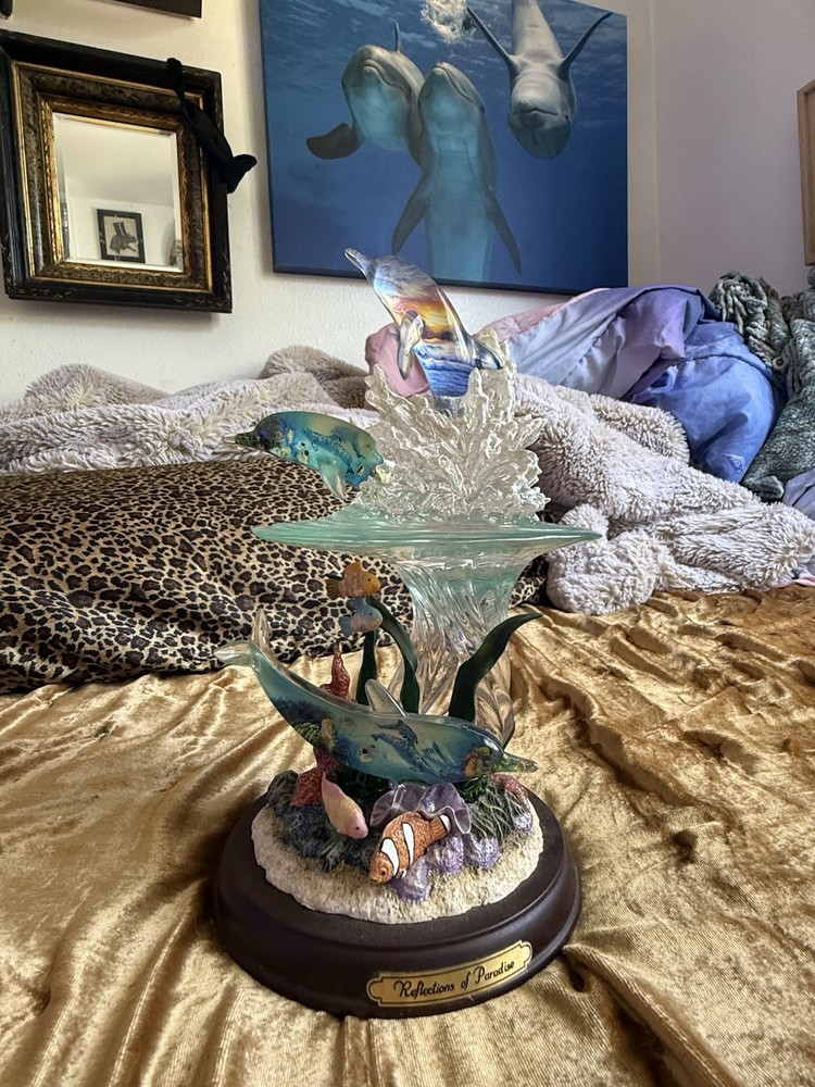 Lassen Rainbow Sea Dolphin Ocean Reef Sculpture 1st Edition Rare Collectible Art