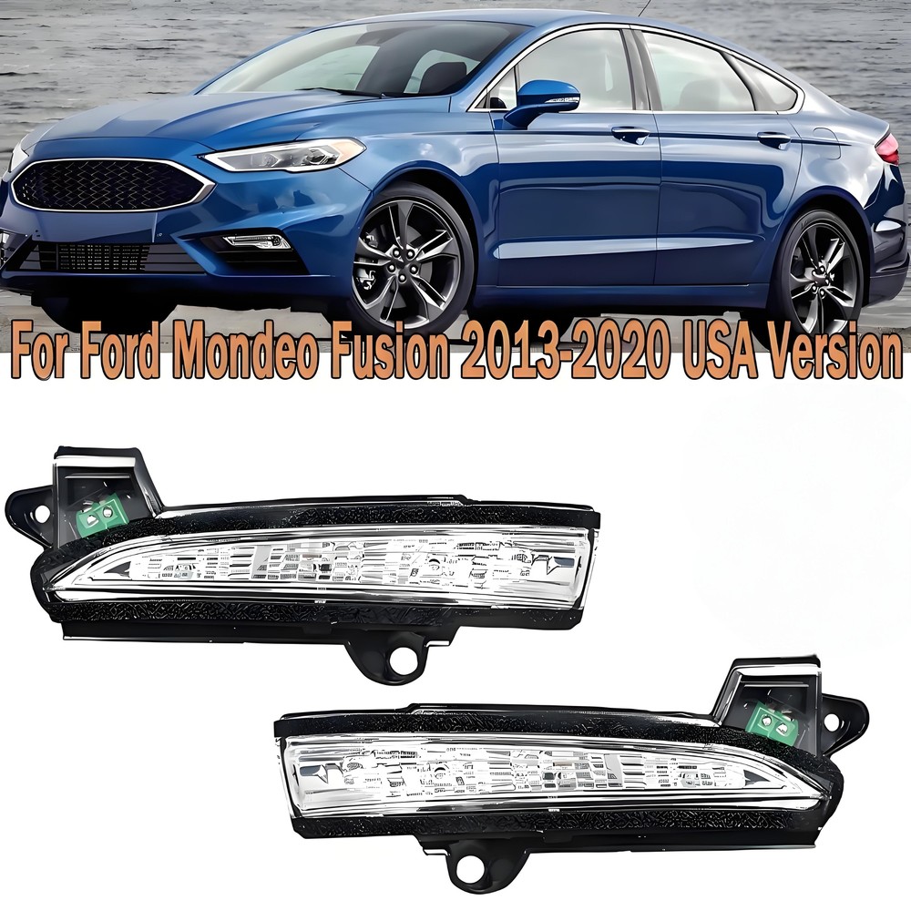 Fit for 2013-2020 Ford Fusion Left Right Side Mirror Indicator Turn Signal Lamp