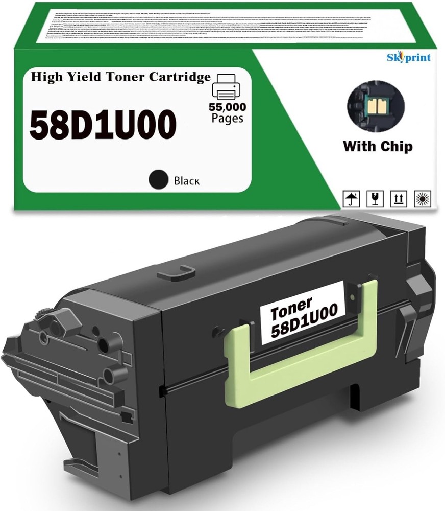 58D1U00 Black Ultra High Yield Toner Cartridge Campatible Lexmark 58D1U00 58D1U0