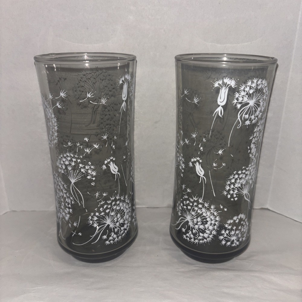 Libbey Retro Dandelion Puff Tall Collins Glasses (Set of 2)