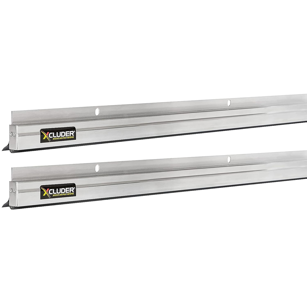 36-inch Aluminum Low Profile Door Sweep 2-Pack - Rodent Proof and Energy Efficient Weather Seal