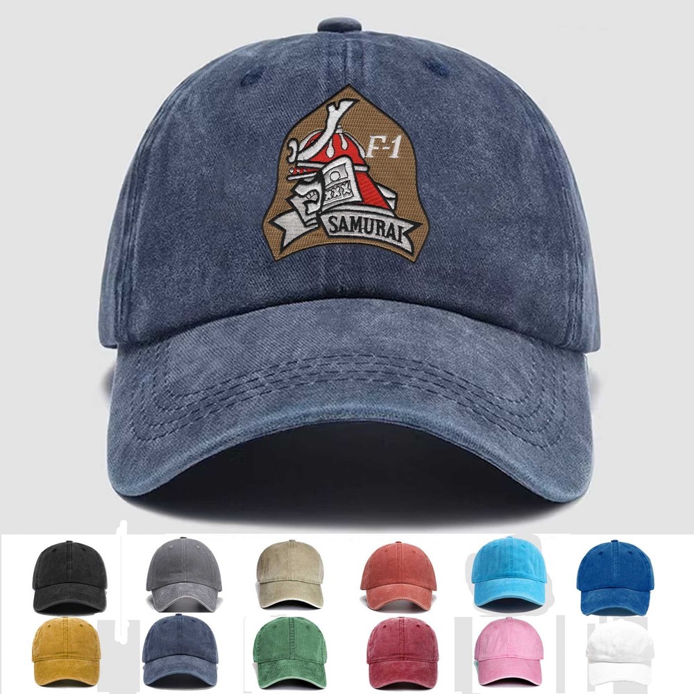 Custom Embroidered Hat 35th Fighter Wing F-1 Samurai, Veteran Cap, Trucker Hat