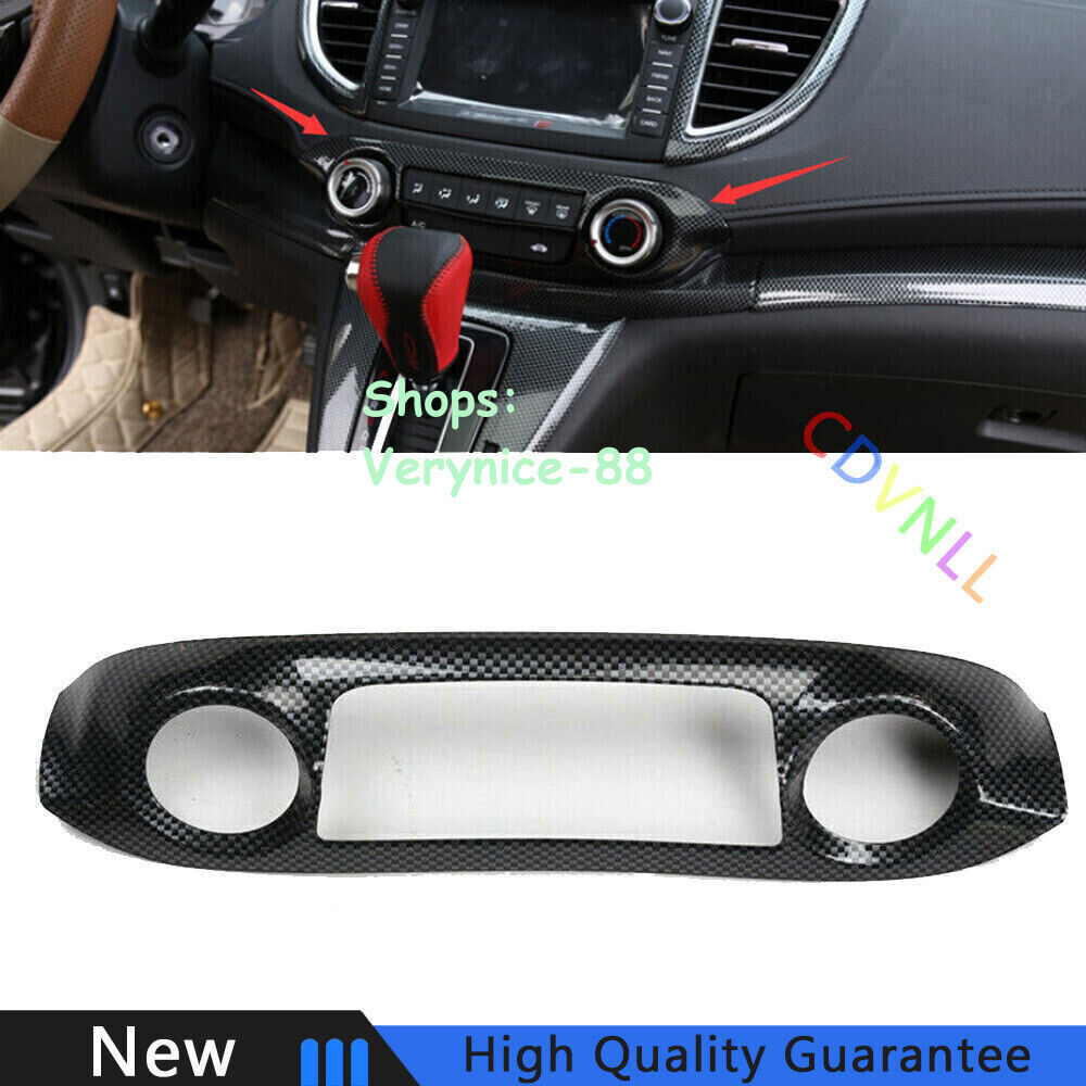 For Honda CRV CR-V 2012-2016 Carbon Fiber Console AC Button Control Frame Trim