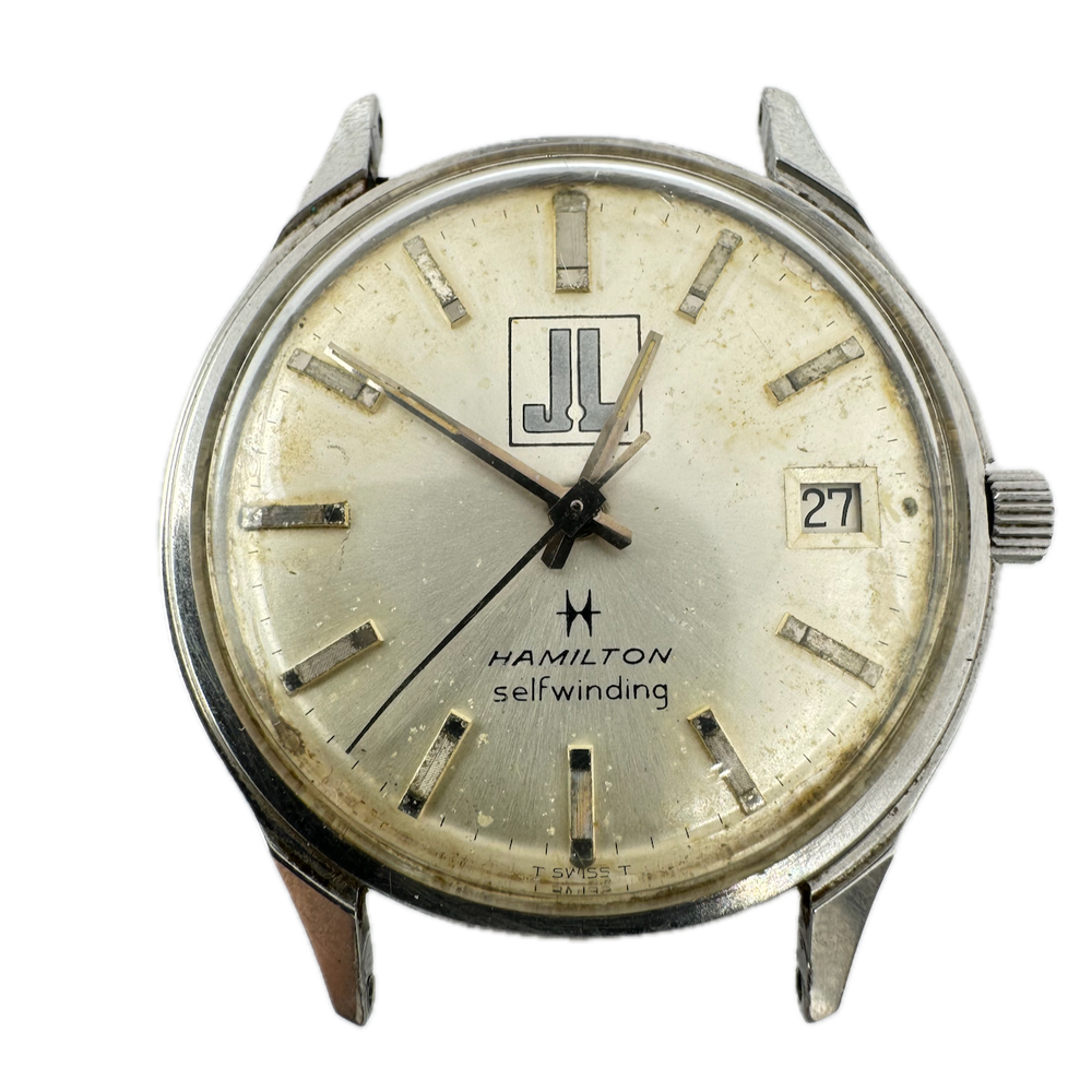 Vintage Hamilton 35mm Automatic Men's Steel Wristwatch for Parts or Repair