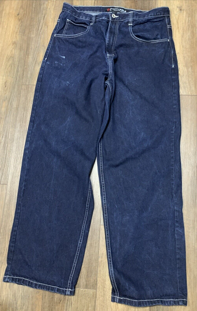 VTG Y2K Southpole Baggy Wide Leg Jeans Mens 38x33 Hip Hop Skate Streetwear