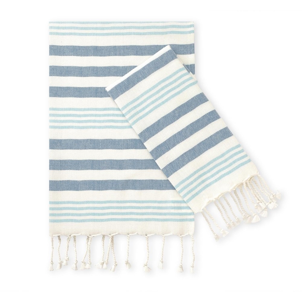 Soft 16x30 Bathroom Hand Towel Set of 2 with Hanging Loop