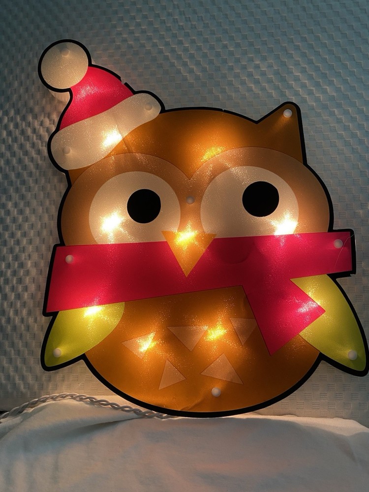 Impact In Ovations Light Up Christmas Owl Indoor Outdoor Christmas Decor