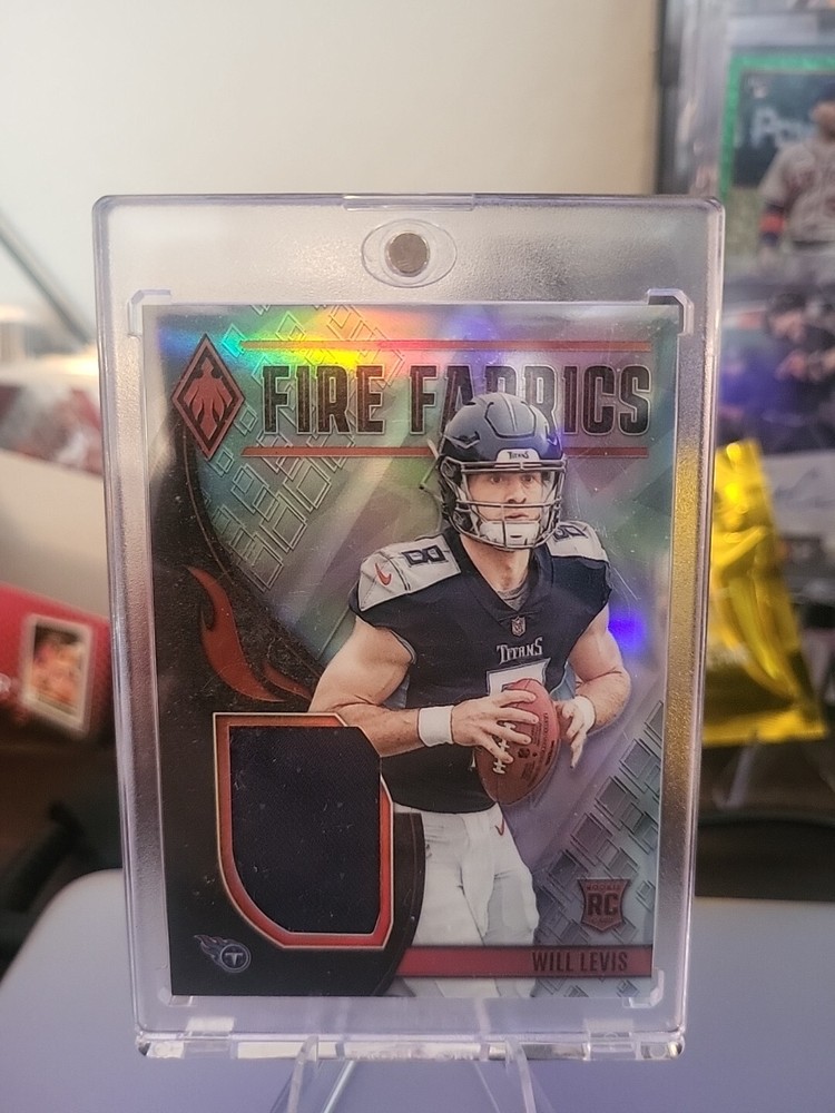 Will Levis RC - 2023 Panini Phoenix - Fire Fabrics #FIRE-17 - SN/150 TN Titans
