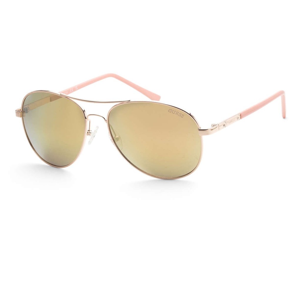 Guess Women's Rose Gold Bordeaux Sunglasses with 60mm Frame & 100% UV Protection