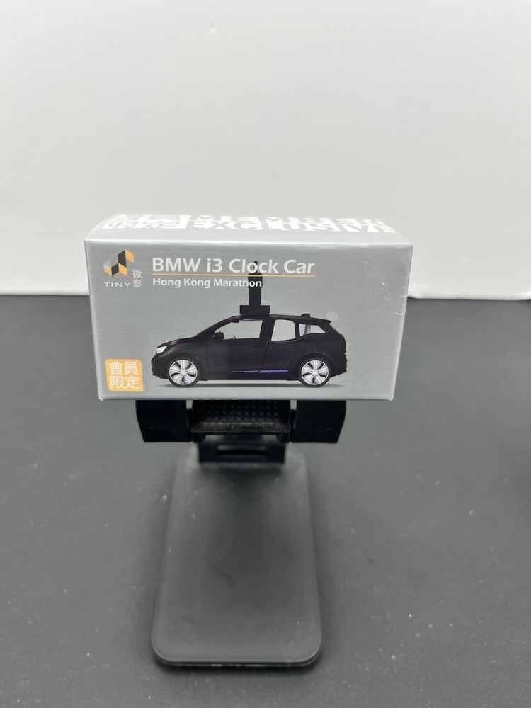 Tiny Model Cars BMW i3 Clock Car Hong Kong Marathon Black