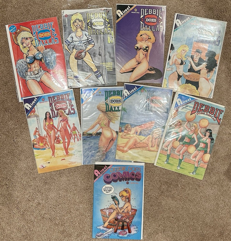 Comic Lot of Nine (9) Debbie Does Dallas Books, 1st Print Aircel Comics VG/F 🔥