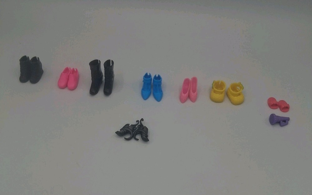 Lot of Barbie Doll Shoes Accessories Boots Heels Flats Mixed Colors Replacement