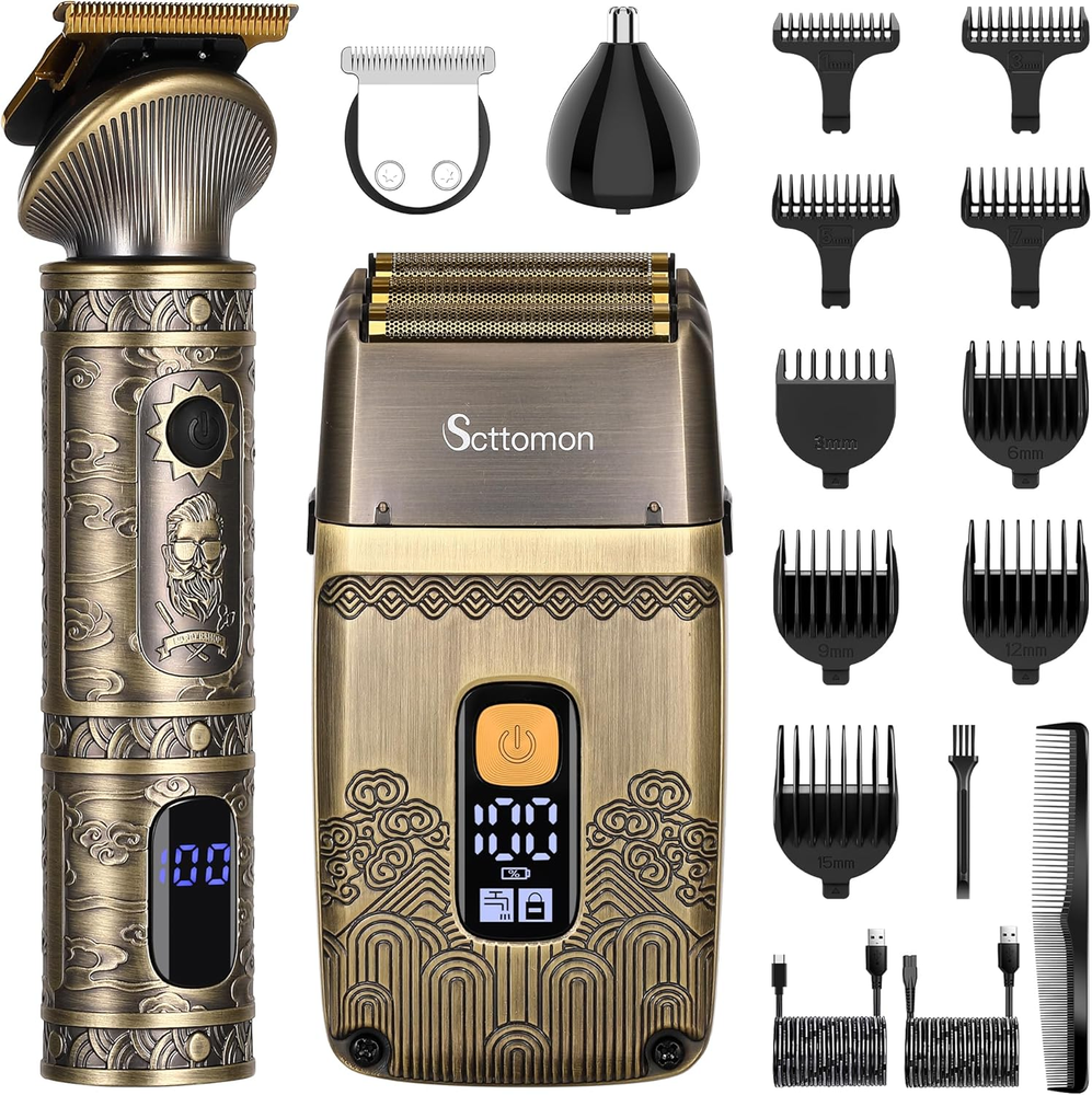 T-Blade Hair Trimmers & Electric Shavers for Men Foil Shaver Beard Trimmer Men'S